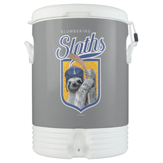 The Slumbering Sloths (Hockey Team) Beverage Cooler (Front)