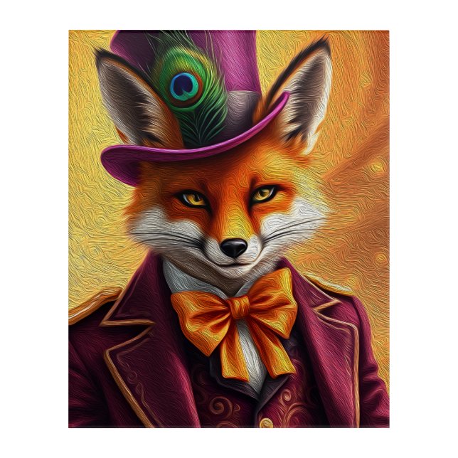 The Sly Fox Diplomat Acrylic Print (Front)