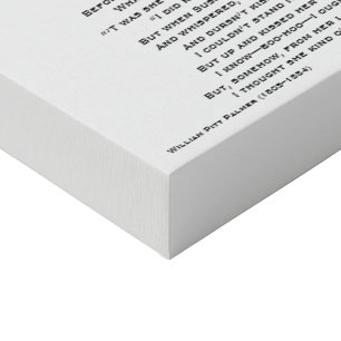 THE SMACK IN SCHOOL POEM FAUX CANVAS PRINT