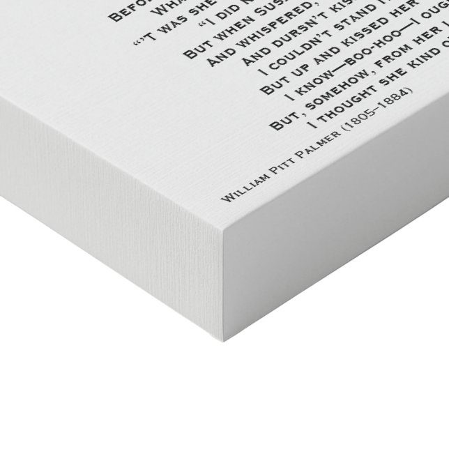 THE SMACK IN SCHOOL POEM FAUX CANVAS PRINT (Corner)