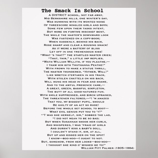 THE SMACK IN SCHOOL  POSTER (Front)