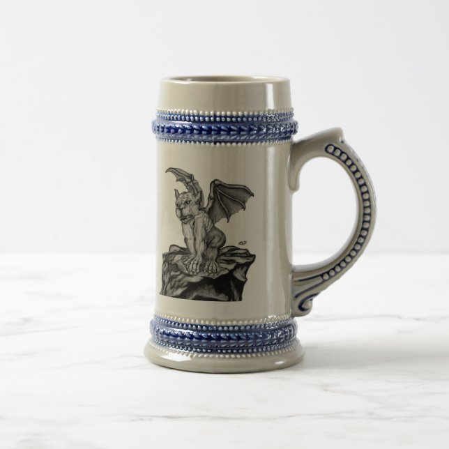 The small GOLEM - Gargoyle black knows Design Beer Stein (Right)