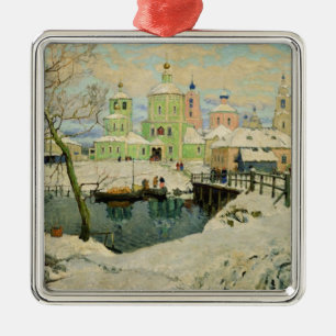 The small village Torzhok, 1917 Metal Ornament