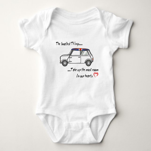 The smallest things baby bodysuit (Front)