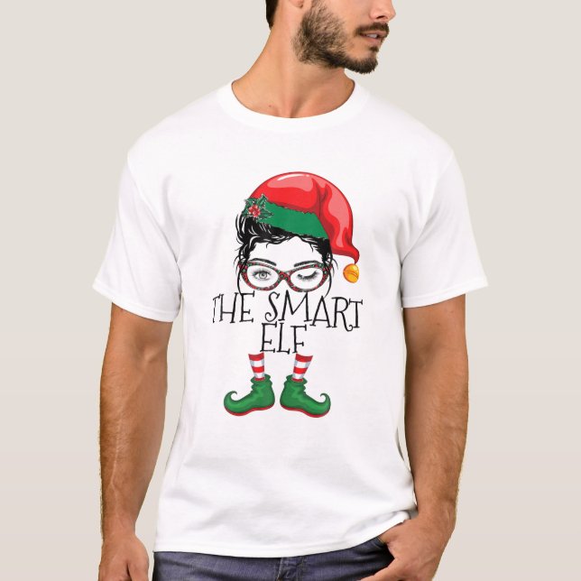 The Smart Elf Matching Family Pajamas Christmas Xm T-Shirt (Front)