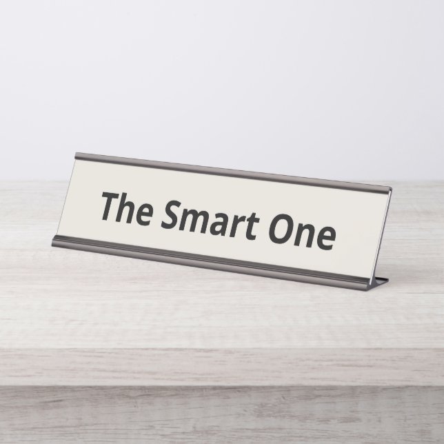 The Smart One Customizable Desk Name Plate (Front)