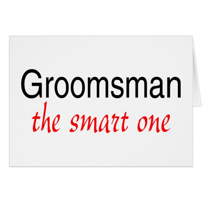 The Smart One (Groomsman) Cards (Front Horizontal)