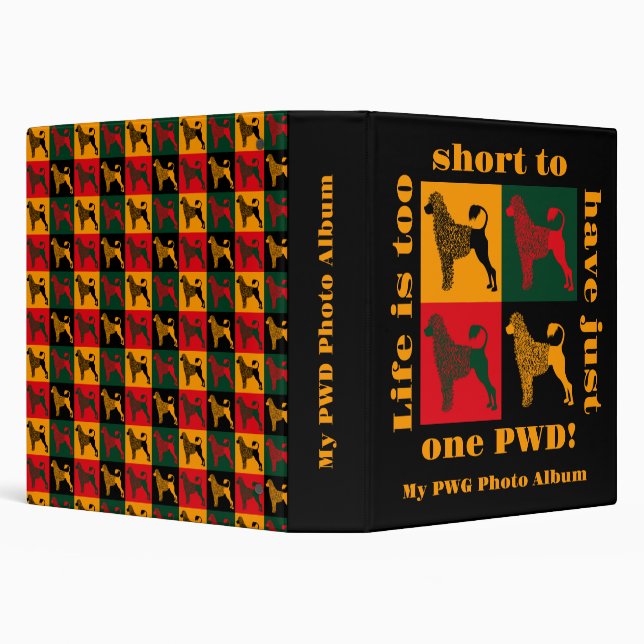 The smart Portuguese water dog  3 Ring Binder (Background)