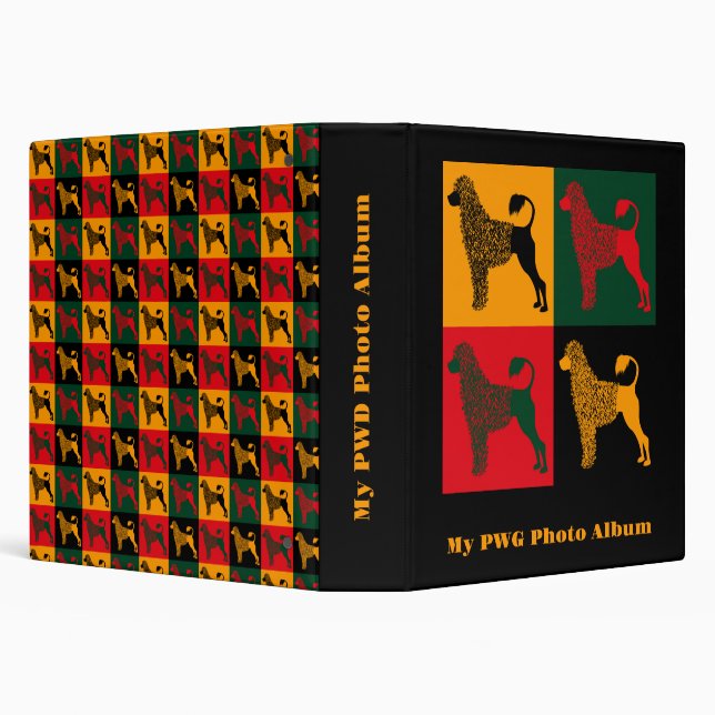 The smart Portuguese water dog  3 Ring Binder (Background)