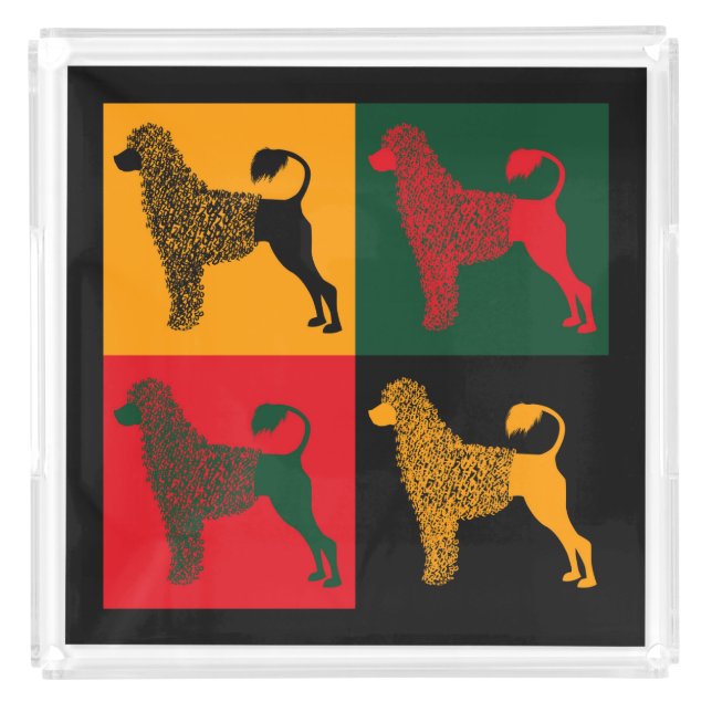 The smart Portuguese water dog  Acrylic Tray (Front)