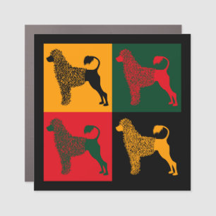 The smart Portuguese water dog  Car Magnet