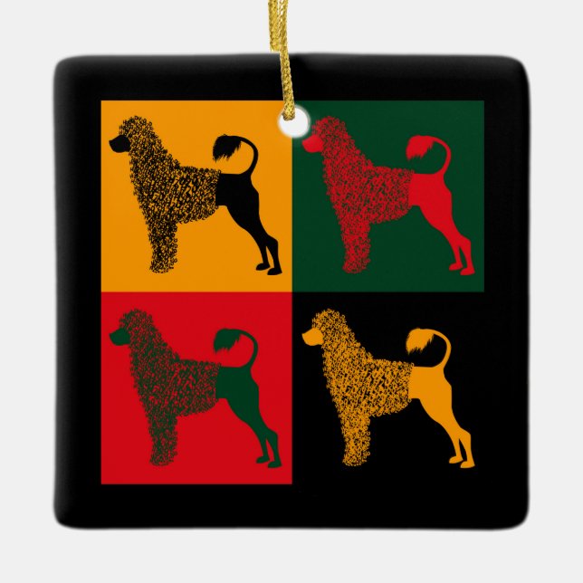 The smart Portuguese water dog  Ceramic Ornament (Front)