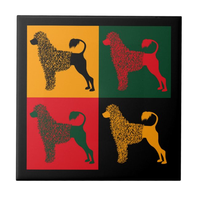 The smart Portuguese water dog  Ceramic Tile (Front)