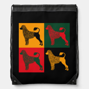 The smart Portuguese water dog  Drawstring Bag