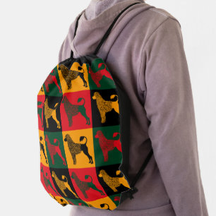 The smart Portuguese water dog  Drawstring Bag