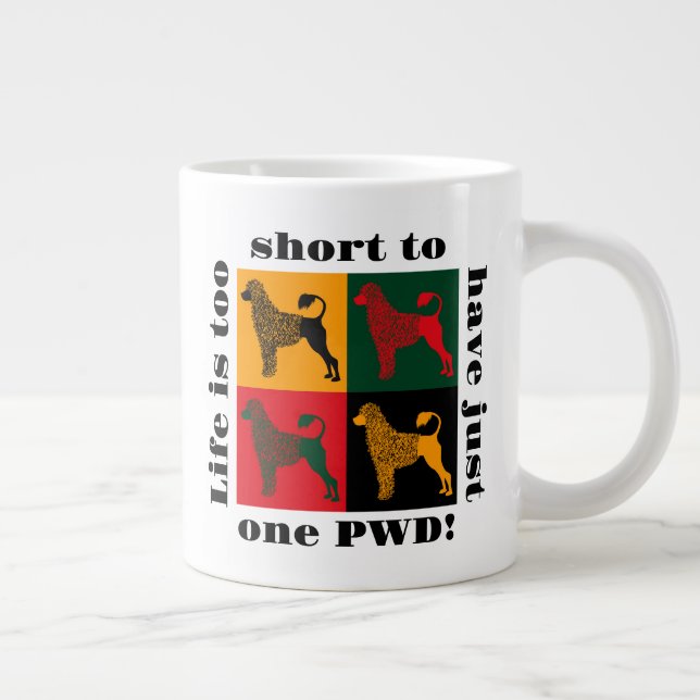 The smart Portuguese water dog  Giant Coffee Mug (Right)