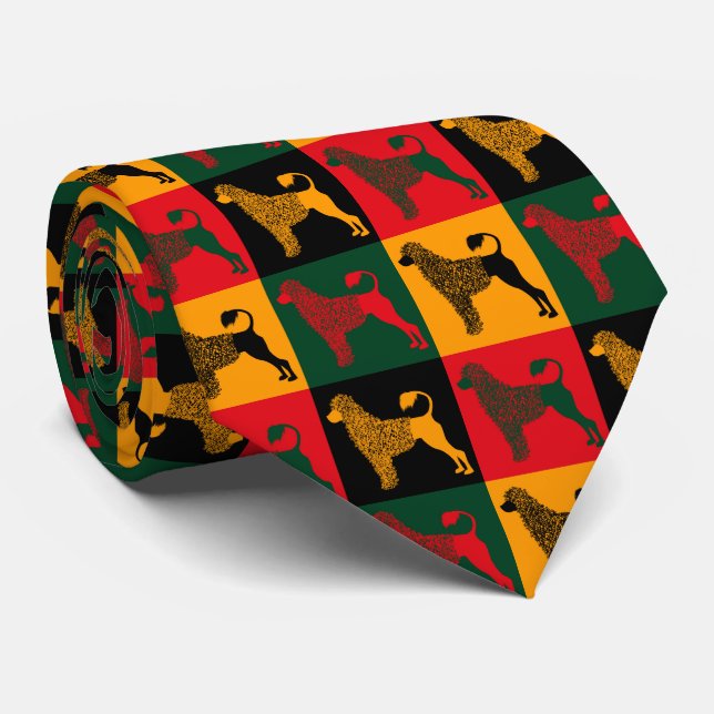 The smart Portuguese water dog  Neck Tie (Rolled)