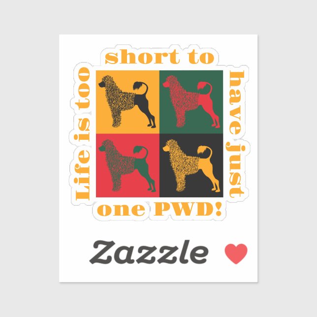The smart Portuguese water dog   Sticker (Sheet)