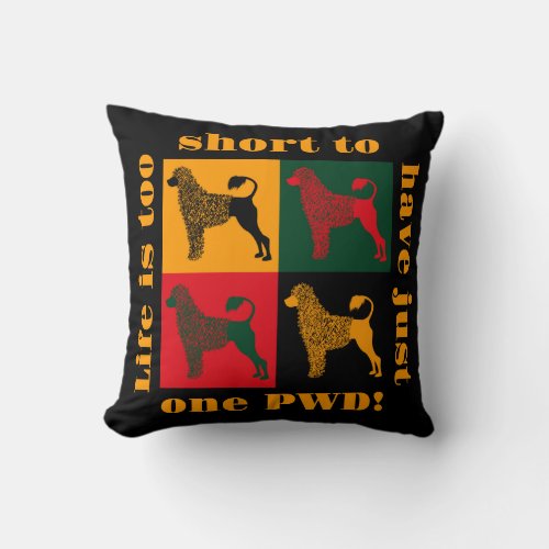 The smart Portuguese water dog  Throw Pillow