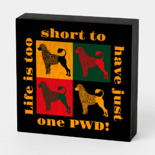 The smart Portuguese water dog  Wooden Box Sign