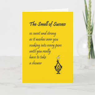 The Smell Of Success - funny congratulations poem Card