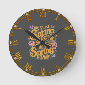 The smile of spring round clock