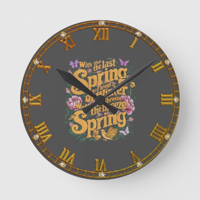 The smile of spring round clock (Front)