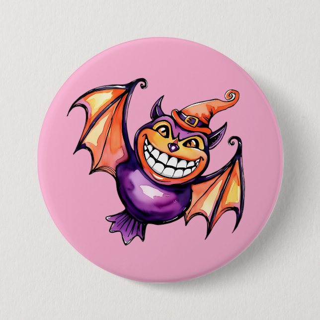 The Smiling Bat Button (Front)