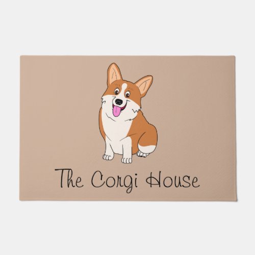 The Smiling Corgi House Doormat