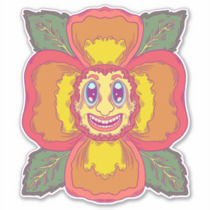 The Smiling Flower Sticker
