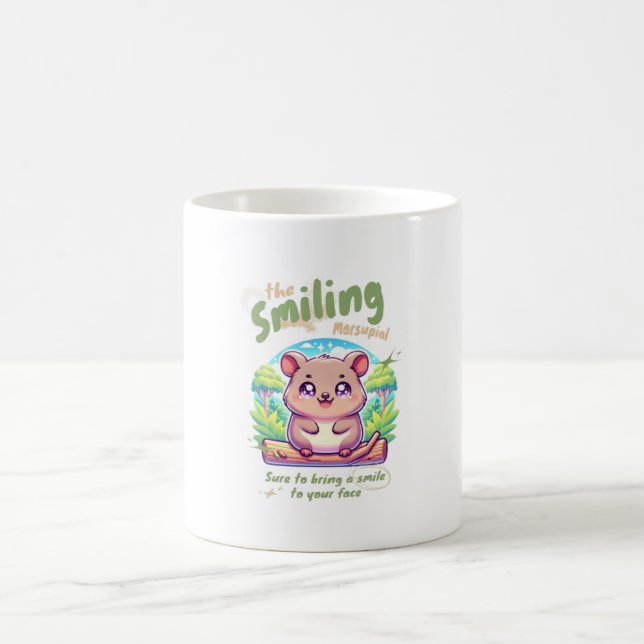 The Smiling Marsupial Cute Coffee Mug Gift (Center)