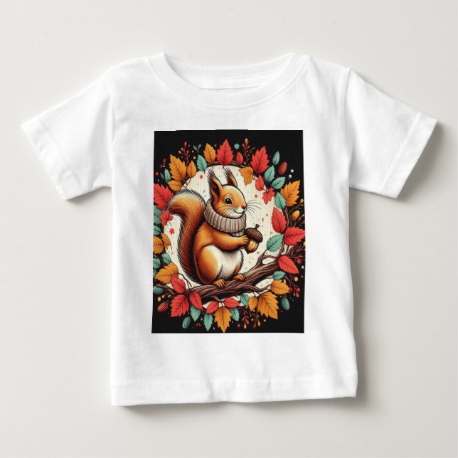 The Smiling Squirrel Baby T-Shirt (Front)