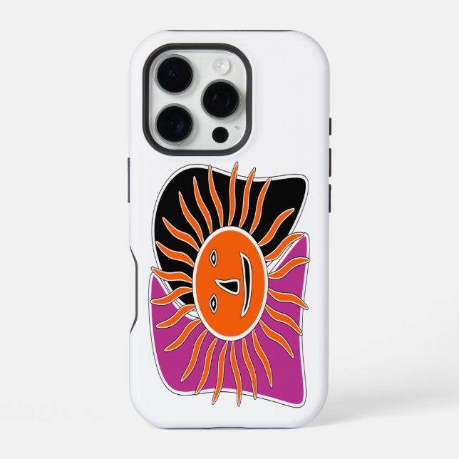 The smiling sun face  Case-Mate iPhone case (Back)