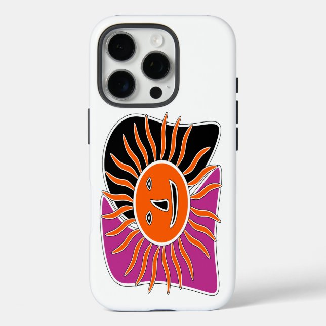 The smiling sun face  Case-Mate iPhone case (Back)