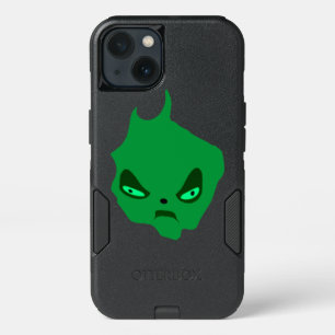 The Smirk Grumpy Green Flame OtterBox Case