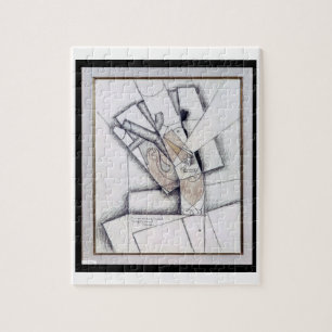 The Smoker, 1912 (charcoal & red chalk on paper) Jigsaw Puzzle