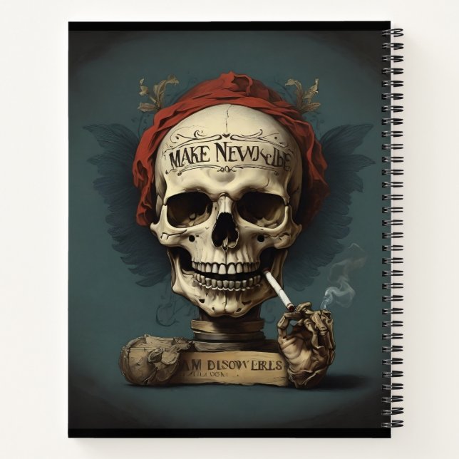 the smoking skull notebook (Back)