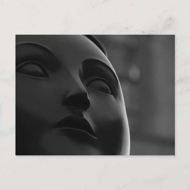 the smoothness of her - Botero statue Postcard (Front)