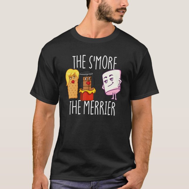The S'More The Merrier S'mores Marshmallow Smores T-Shirt (Front)