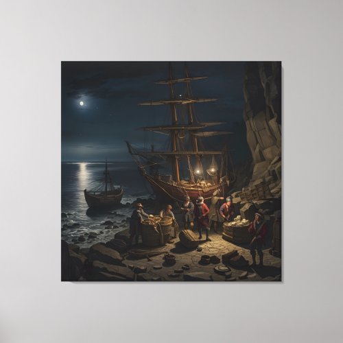The Smugglers of 1745 Canvas Print