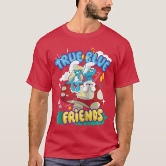The Smurfs Movierue Blue Friends Smurfette and No T-Shirt