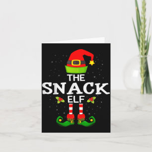 The Snack Elf Christmas Family Matching Pajama Card