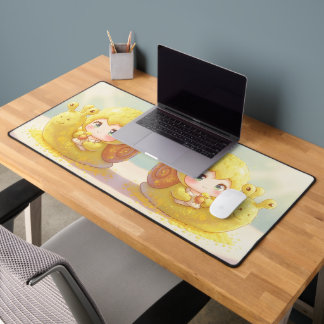 The Snail and the Magic of the Petals.1 Desk Mat