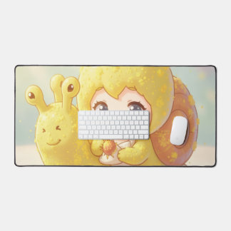 The Snail and the Magic of the Petals.1 Desk Mat