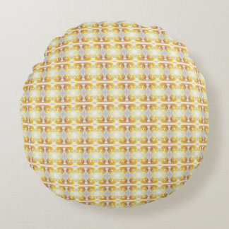 The Snail and the Magic of the Petals.1 Round Pillow