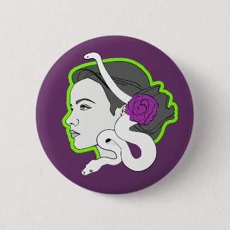 The Snake Lady Pinback Button