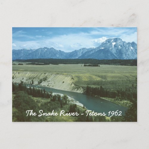 The Snake River Teton Mountains Wyoming Postcard