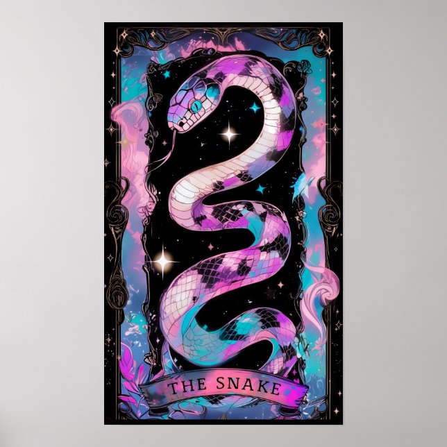 The Snake Tarot Card Witchy Poster (Front)