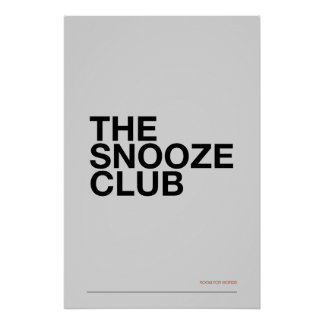 THE SNOOZE CLUB – Bedroom Wall Art