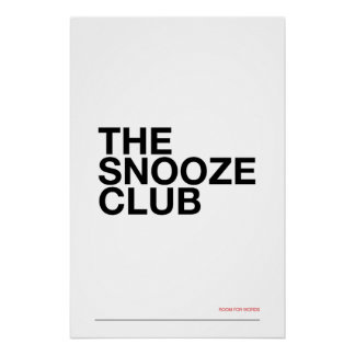 THE SNOOZE CLUB – Bedroom Wall Art